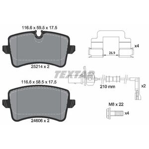 Porsche Macan 95B-2 Textar Rear Brake Pads