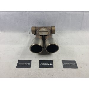 Porsche 981 981C Boxster S GTS Cayman Twin Tail Pipes Brushed Stainless Steel