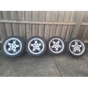 Porsche 987 987 987C Cayman Boxster S Boxster II Genuine 18" Wheel Rim Set