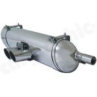 Cargraphic Super Sound Exhaust Muffler for 986 Boxster 2.5 + Slash Cut Double-end Tailpipes