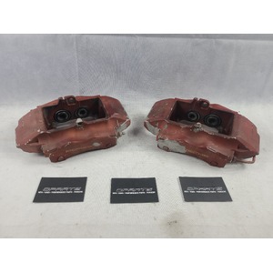 Porsche 996 997 GT3 Turbo C4S Carrera Rear Brake Caliper Pair In Red