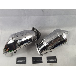 Porsche 997 Turbo 997.1 Tubi Style Cats Sport Catalytic Converter Set