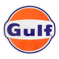 Gulf Racing Metal Garage Art Sign Logo